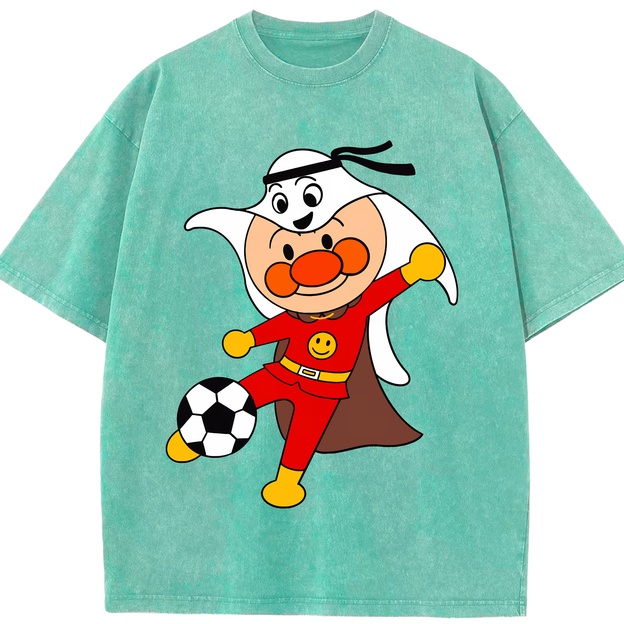 （画像用） アンパンマン Anpanman 綿100% ヴィンテージ風 半袖Tシャツ（フロントプリント）